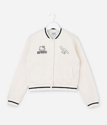 Jaqueta Infantil Regular com Estampa Hello Kitty And Friends Tam 5 A 14