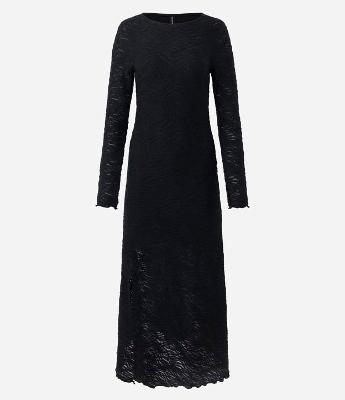 Vestido Longo Evasê em Tricô Texturizado