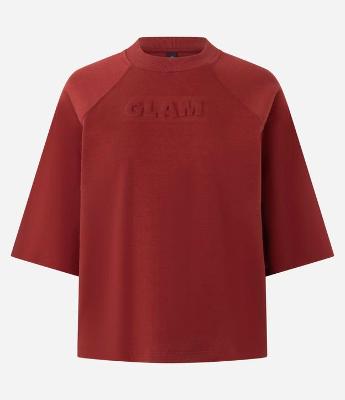 Camiseta Manga Raglan com Lettering Glam em Relevo
