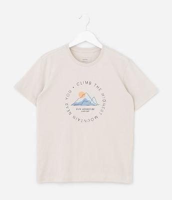 Camiseta Infantil com Estampa de Montanha – Tam 5 a 14 Anos