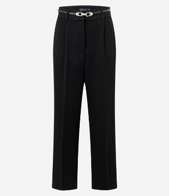 Calça Reta em Ponto Roma com Cintinho Fino