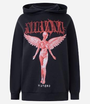 Blusão Moletom com Capuz  Estampa Nirvana In Utero