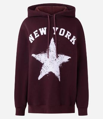Blusão Moletom com Capuz e Lettering New York
