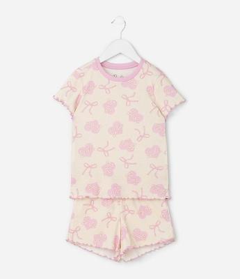 Pijama Infantil em Ribana da Barbie com Laços – Tam 5 a 12 Anos