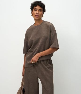 Blusa Moletom Oversized com Manga Curta