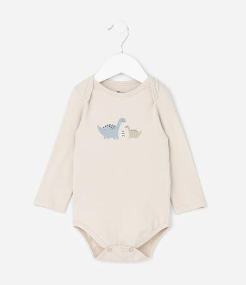 Body Infantil com Estampa de Dinossauro – Tam RN a 18 Meses
