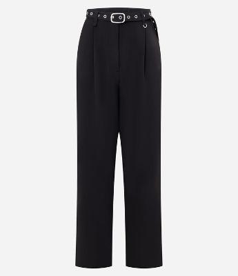 Calça Wide Leg Alfaiatada com Cinto e Pregas