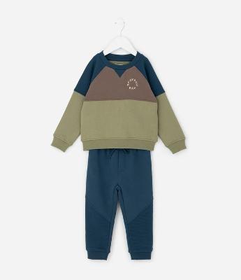 Conjunto Infantil em Moletom com Lettering e Calça – Tam 1 a 5/6 Anos