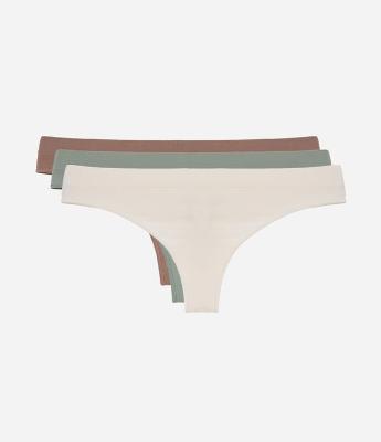 Kit 03 Calcinhas Biquíni Fio em Poliamida Seamless