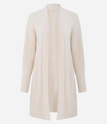 Cardigan Alongado em Tricô Texturizado