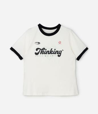 Camiseta Baby Look com Estampa Lettering Curve & Plus Size