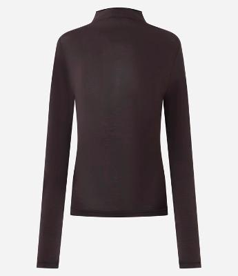 Blusa Básica Manga Longa em Modal com Gola Alta
