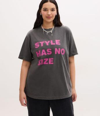 Camiseta Alongada em Algodão Style Has No Size Curve & Plus Size