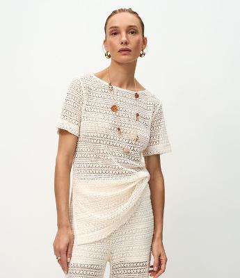 Blusa em Tricô com Textura