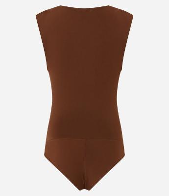 Body em Microfibra com Decote Degagê e Ombreira