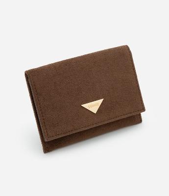 Carteira Envelope Pequena em Suede