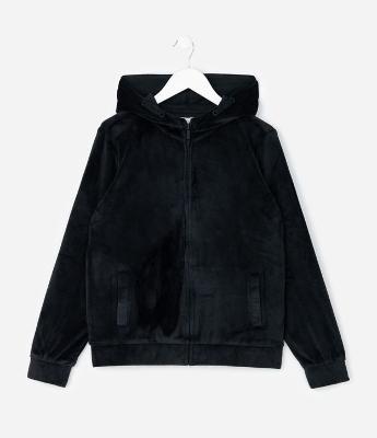 Jaqueta Infantil com Capuz e Bolsos – Tam 5 a 14 Anos