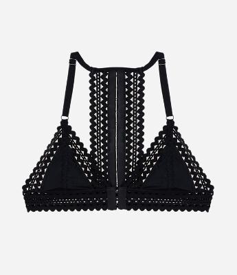 Sutiã Top em Tule com Detalhes em Sianinhas
