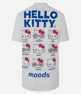 Camiseta em Algodão com Estampa Hello Kitty Moods