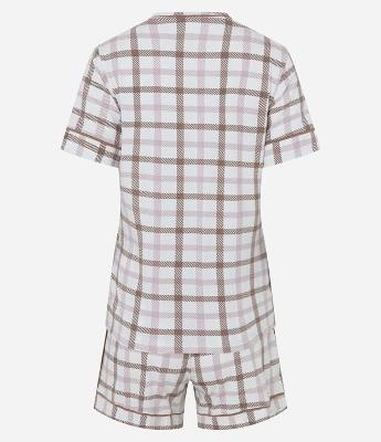 Pijama Curto Xadrez em Viscolycra