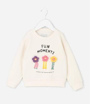 Casaco Infantil com Flores 3D – Tam 1 a 5/6 Anos