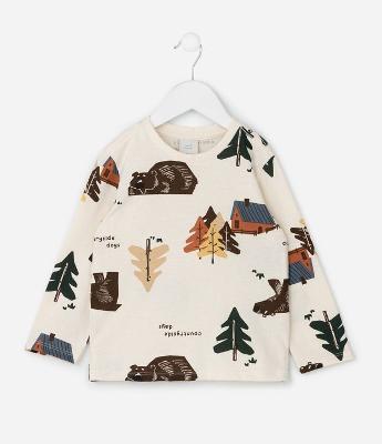Camiseta Infantil com Estampa Florestinha – Tam 1 a 5/6 Anos