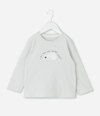 Camiseta Infantil com Estampa Urso – Tam 1 a 6 Anos