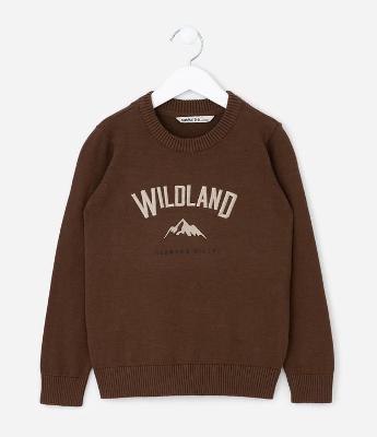 Casaco Infantil com Lettering Bordado – Tam 5 a 14 Anos