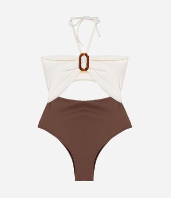 Maiô em Microfibra com Aviamento e Amarração no Pescoço