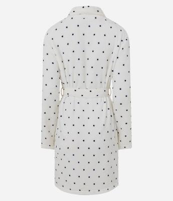 Robe Peludinho com Estampa Poá