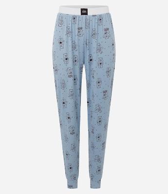 Calça de Pijama em Ribana com Estampa Ursinhos Carinhosos