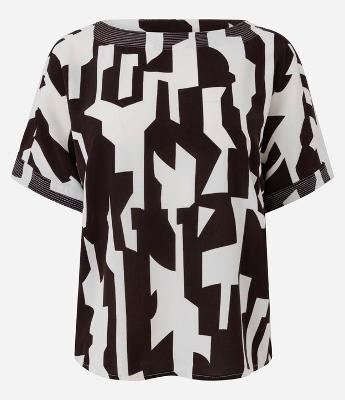 Blusa em Airflow com Estampa Abstrata