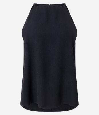 Blusa Feminina Sem Manga Halterneck em Crepe