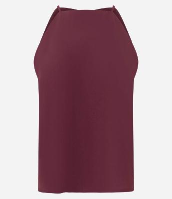 Blusa Feminina Sem Manga Halterneck em Crepe