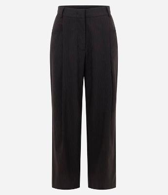 Calça Feminina Alfaiatada Risca de Giz Clássica