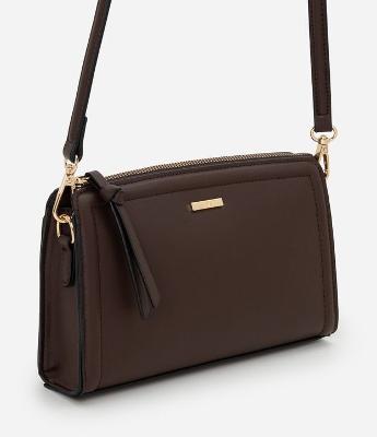 Bolsa Transversal Pequena em PU com Alça Removível