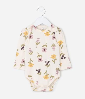 Body Infantil com Estampa Floral – Tam 0 a 18 Meses