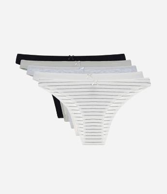 Kit 05 Calcinhas Biquíni em Algodão