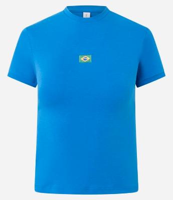 Camiseta Baby Tee com Estampa Brasil