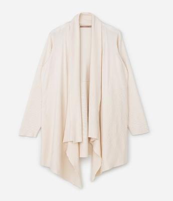 Cardigan Alongado em Tricô com Pontas Curve & Plus Size