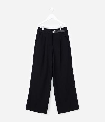 Calça Infantil em Alfaiataria com Cinto Unilateral – Tam 5 a 14 Anos