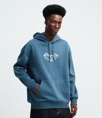 Casaco Relaxed em Moletom com Felpa e Estampa Lettering