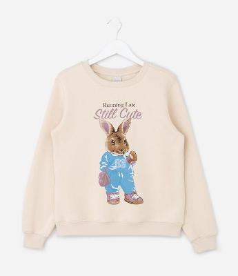 Casaco Infantil com Estampa de Coelho – Tam 7 a 14 Anos