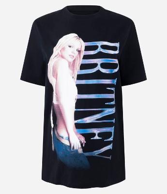 Camiseta em Algodão com Estampa Britney Spears