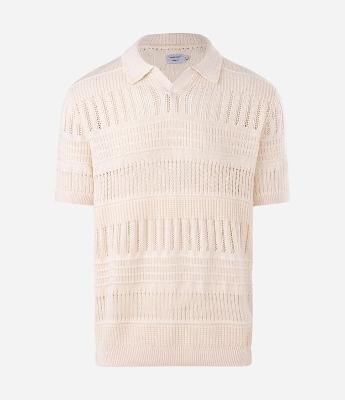 Polo Tricô Texturizada com Cabos e Relevos