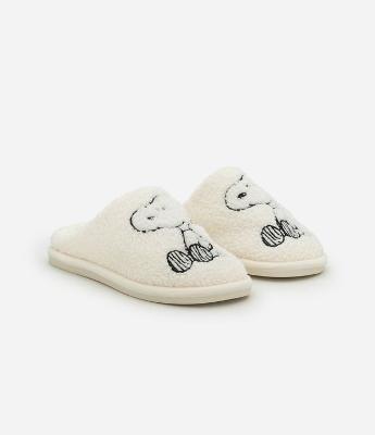Pantufa Aberta Snoopy Felpuda