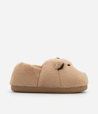 Pantufa Fechada Urso em Poliéster