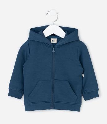 Jaqueta Infantil em Modal com Capuz – Tam 0 a 24 Meses