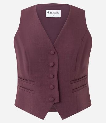 Colete Alfaiatado com Botões Forrados