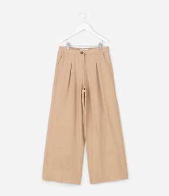 Calça Infantil Wide Leg de Alfaiataria – Tam 5 a 14 Anos
